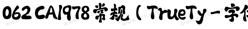 062 CA1978 常规(TrueTy字体转换